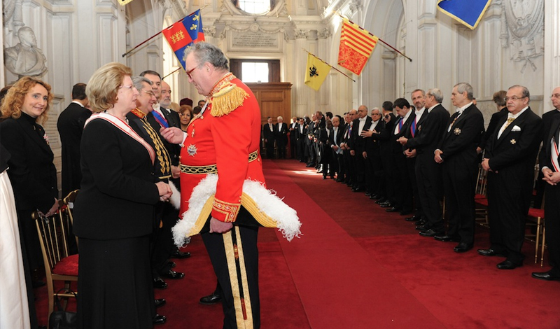 The Grand Master of the Order of Malta greets the accredited Diplomatic Corps