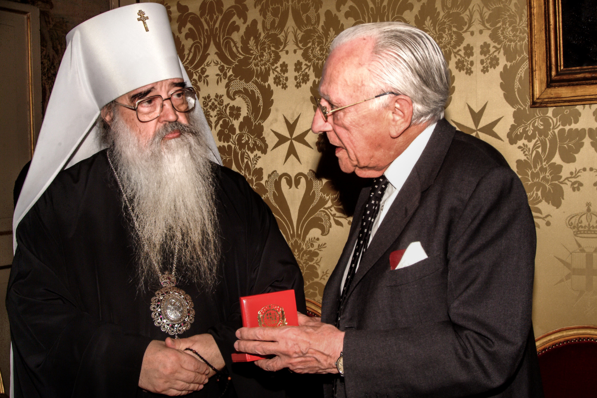 The Grand Master meets Philarete, Metropolitan of Minsk