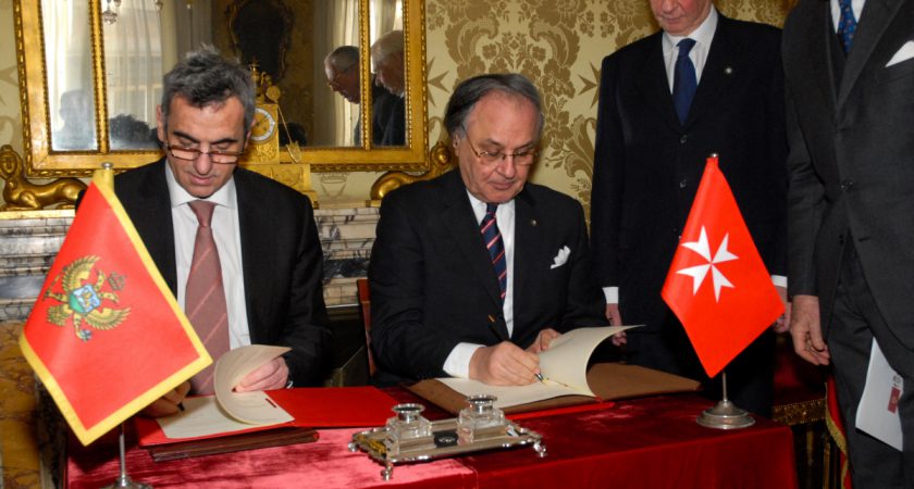 Der Malteserorden und Montenegro unterzeichnen ein postabkommen