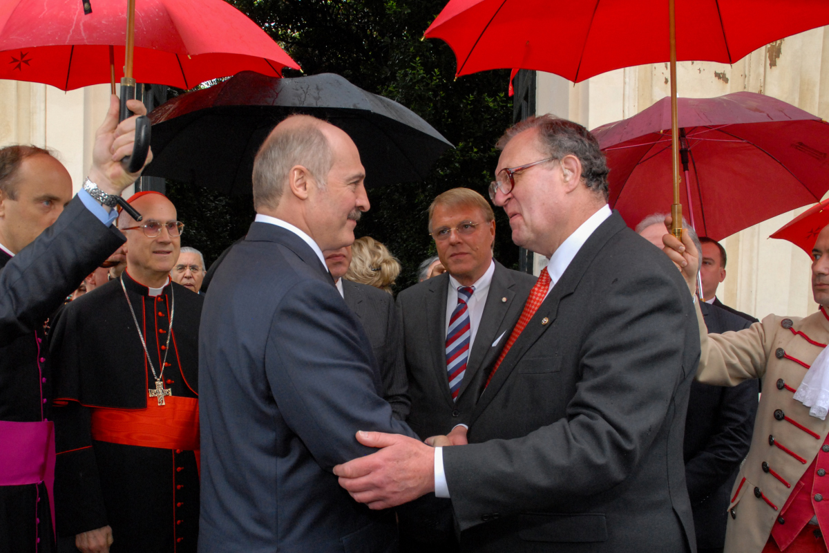 The Grand Master receives the President of Belarus Alexander Lukashenko