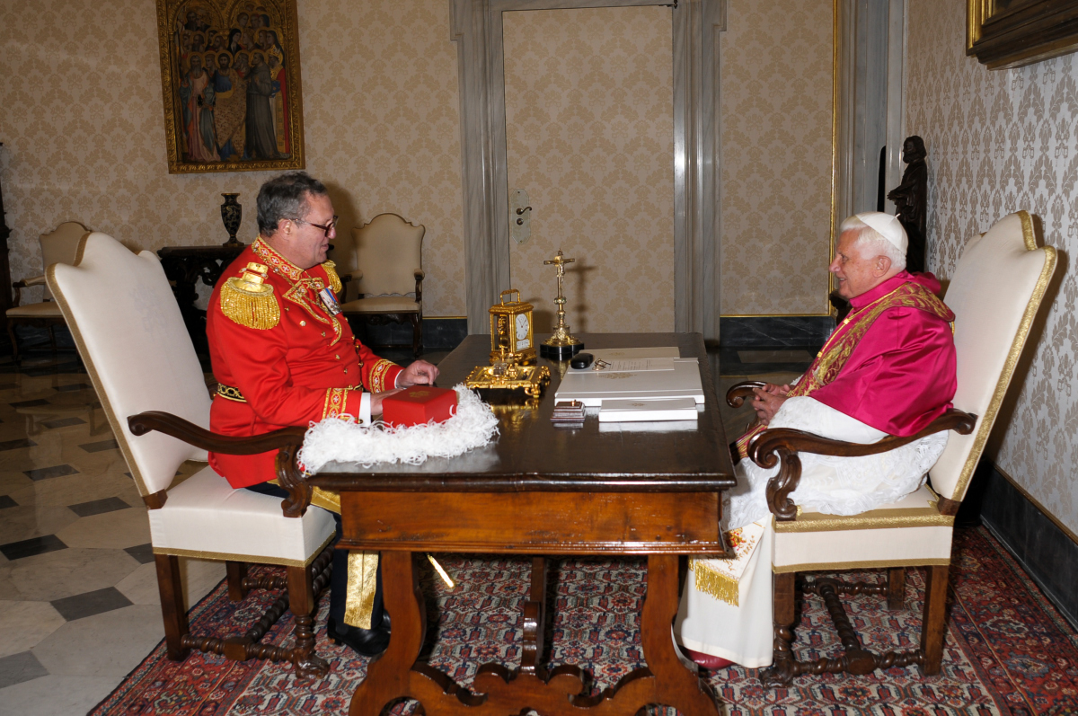 The Pope receives the Grand Master in the Vatican