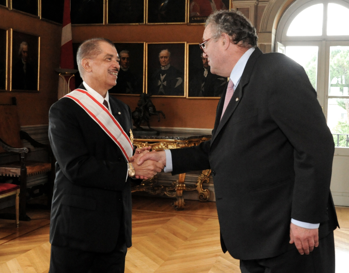 The Grand Master receives the President of Seychelles