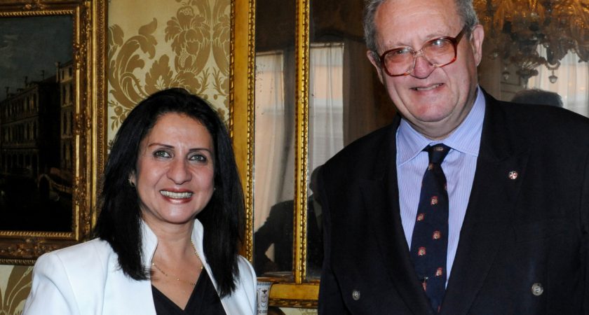 The Grand Master of the Sovereign Order of Malta receives the Mayor of Bethlehem Vera Baboun