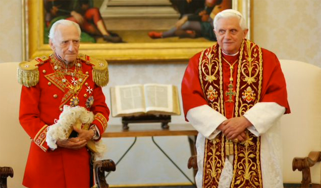 Le Grand Maître reçu par sa Sainteté Benoît XVI