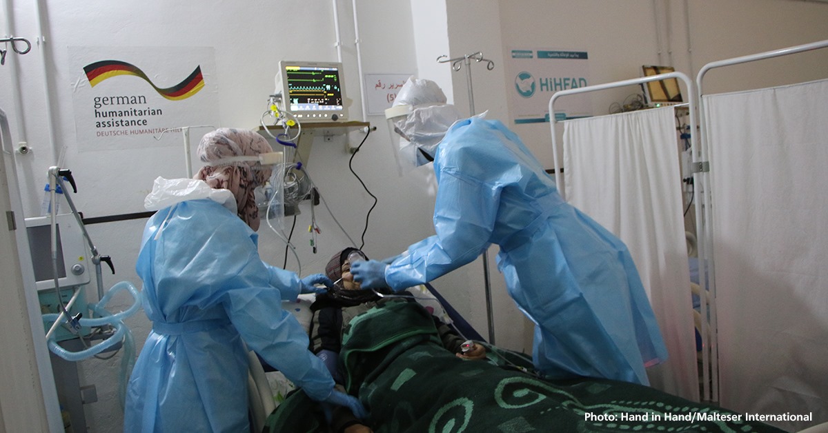 Continuano ad aumentare i casi di Covid in Siria: Malteser International invia ossigeno e dispositivi di protezione
