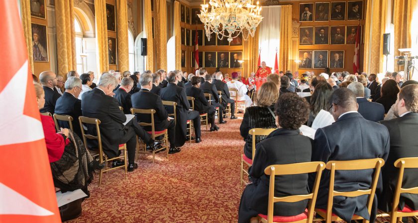 Discorso del Gran Maestro Fra’ Giacomo Dalla Torre del Tempio di Sanguinetto al Corpo Diplomatico accreditato presso il Sovrano Ordine di Malta