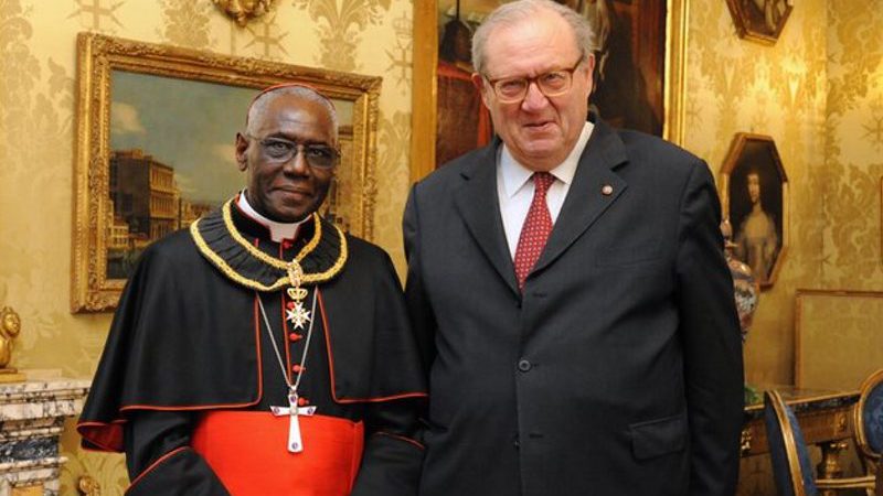 Cardinal Sarah admitted to Order of Malta with the rank of Bailiff Grand Cross of Honour and Devotion