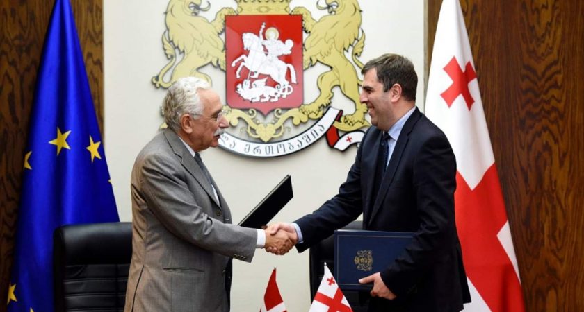 Unterzeichnung eines Memorandums mit der Regierung von Georgien