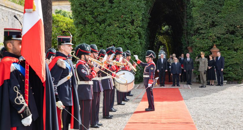 Bundespräsident Frank-Walter Steinmeier wird vom Souveränen Malteserorden empfangen