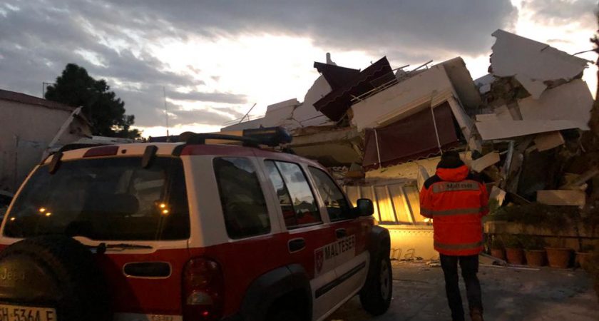Tremblement de terre en Albanie : l’Ordre de Malte sur les lieux pour porter secours