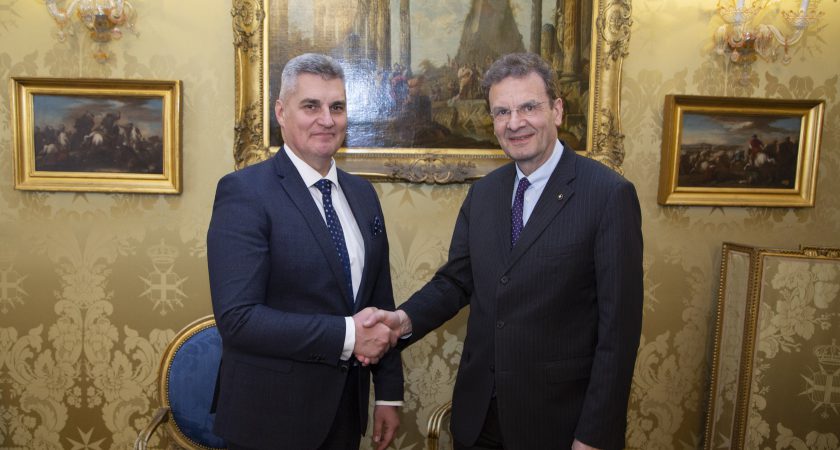Der Großkanzler empfing den Präsidenten des Parlaments von Montenegro