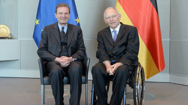 Wolfgang Schäuble, Président du Parlement allemand, a reçu le Grand Chancelier de l’Ordre souverain de Malte, Albrecht Freiherr von Boeselager
