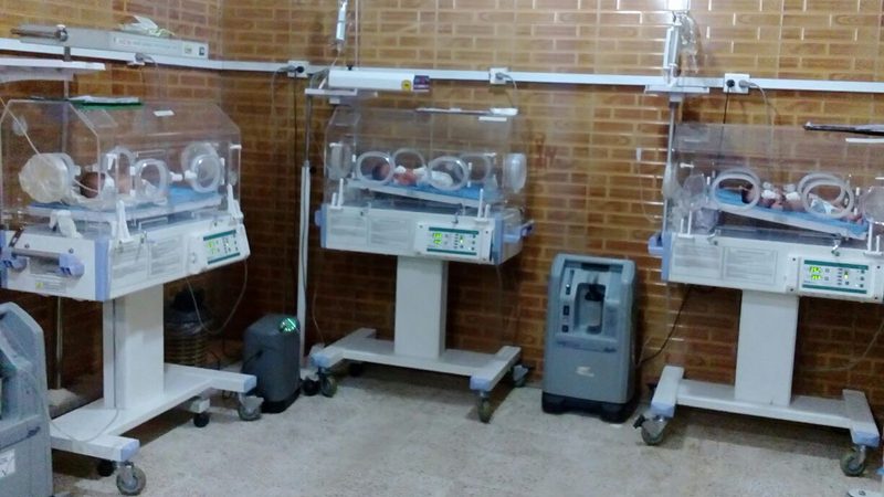 El hospital infantil apoyado por Malteser-International-es se desplaza al sótano