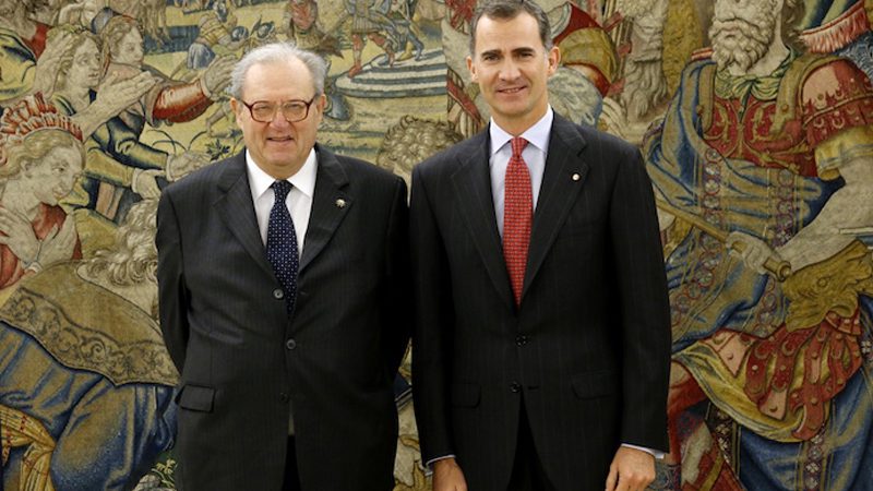 Felipe VI receives Fra’ Matthew Festing in Madrid
