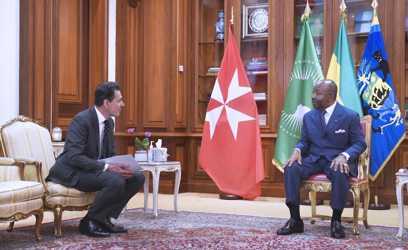L’Ambasciatore del Sovrano Ordine di Malta presso il Gabon presenta le sue lettere credenziali