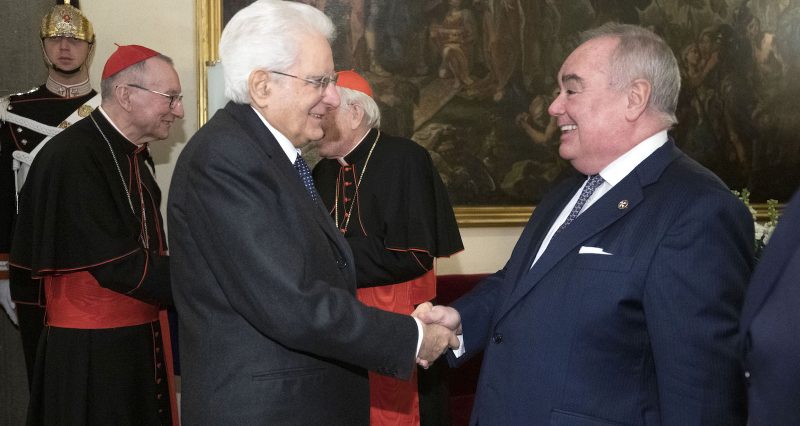 Le Lieutenant de Grand Maître de l’Ordre de Malte rencontre le Président de la République italienne