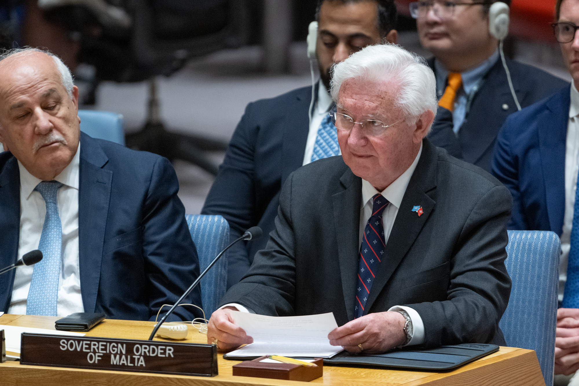 The Ambassador of the Order of Malta to the United Nations addresses the Security Council