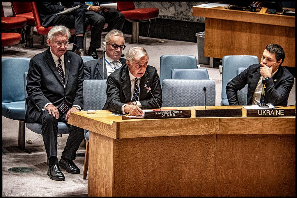 El Gran Canciller de la Orden de Malta interviene ante el Consejo de Seguridad de la ONU sobre Ucrania